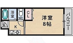 ローズビルウチダ 1Kの間取図画像