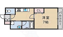 ベルダージ21 1Kの間取図画像
