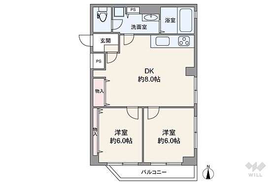 間取りは専有面...
