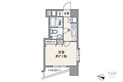 ファーストリアルタワー新宿 1Kの間取図画像