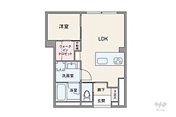 方南町セントラルマンション 1LDKの間取図画像