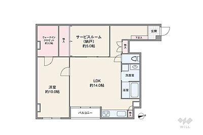 間取り:間取りは専有面積72.46平米の1SLDK。LDK約14.0帖のプラン。バルコニー面積は2平米(概算)です。 間取り:間取りは専有面積72.46平米の1SLDK。LDK約14.0帖のプラン。バルコニー面積は2平米(概算)です。