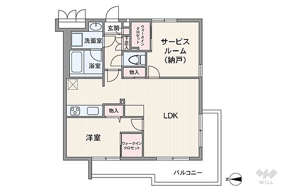 間取りは専有面...
