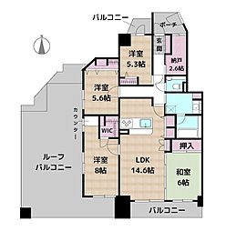 ローレルコート植田ヒルズ 4SLDKの間取図画像