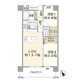 間取図画像 2LDK