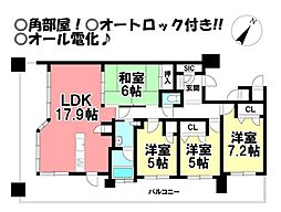 ライオンズ一宮ブライトマークス 4LDKの間取図画像
