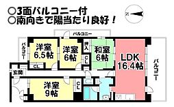 スペクトル尾西 4LDKの間取図画像