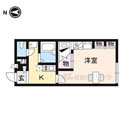 レオパレスクレールヨシノ 1Kの間取図画像