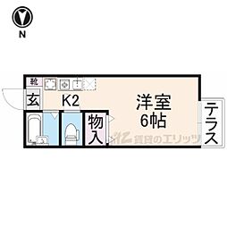 シティロイヤル富雄北 ワンルームの間取図画像
