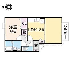グランド郡山 1LDKの間取図画像