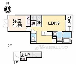 ウィンドミルヤマト 1LDKの間取図画像