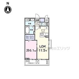ガレーナ 1LDKの間取図画像