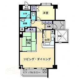 アークブリッジ壱番館 2LDKの間取図画像