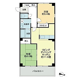 シーズン柞田 2LDKの間取図画像