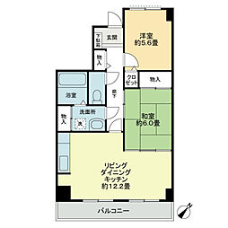 プラージュ司 2LDKの間取図画像