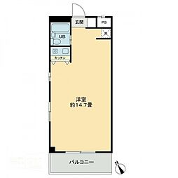 ビブラン宇多津 ワンルームの間取図画像
