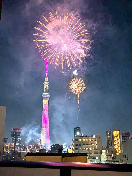 隅田川花火大会開催時撮影