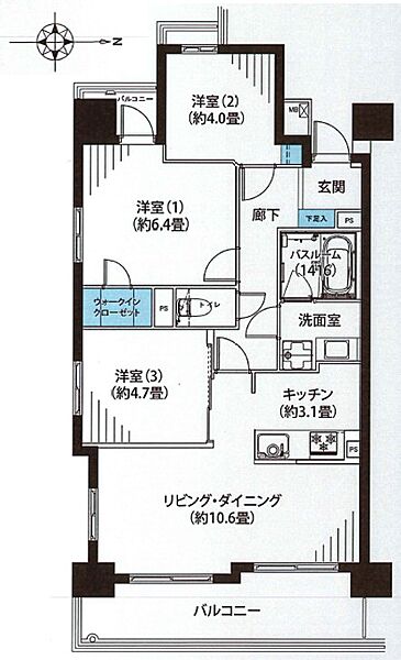 間取りを拡大表示