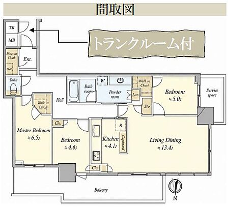 3LDK 間取り