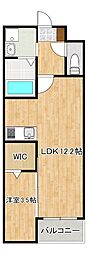 LIFEFIELD久留米 1LDKの間取図画像