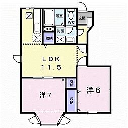 エスパルコ 2LDKの間取図画像