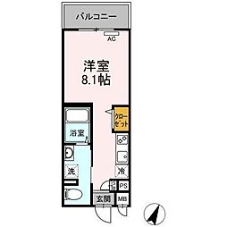 グランジュール大手町 ワンルームの間取図画像