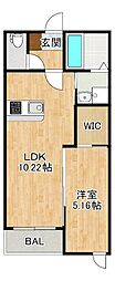 zinn 1LDKの間取図画像