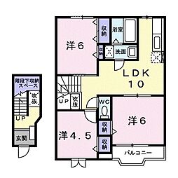 メープルタウンA 3LDKの間取図画像