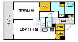 和の杜 江坂 1LDKの間取図画像