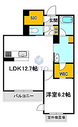 和の杜 江坂 1LDKの間取図画像