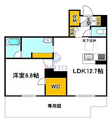 和の杜 江坂 1LDKの間取図画像