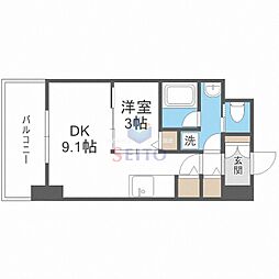 小西マンション 1DKの間取図画像