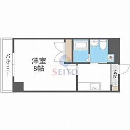 S-FORT江坂リベルツ 1Kの間取図画像