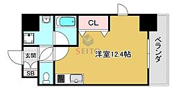 小西マンション ワンルームの間取図画像
