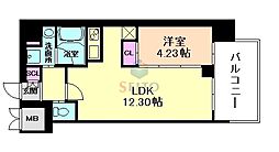 プレジオ西中島ASIAN 1LDKの間取図画像