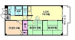 レクシア北条 3LDKの間取図画像