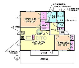 ネピードミナミ 2LDKの間取図画像