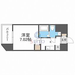 ドゥーエ江坂3 1Kの間取図画像