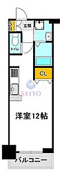 ニッケノーブルハイツ江坂 1DKの間取図画像