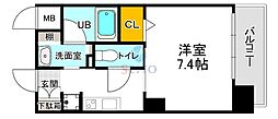 ルーヴェンブルン豊津 1Kの間取図画像