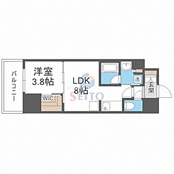 COMFORIA江坂 1LDKの間取図画像