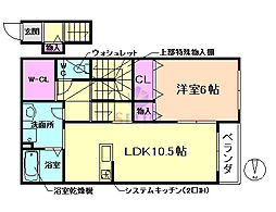 プレプロムナード 1LDKの間取図画像