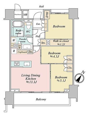 間取り パークホームズ日本橋浜町ザテラス 5階/-