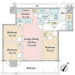 間取図画像 3LDK