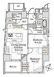 間取図画像 2LDK