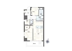 アトラス江戸川アパートメント 2SLDKの間取図画像