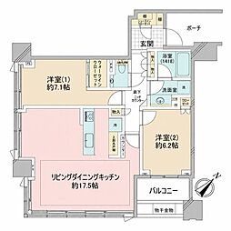 スカイフォレストレジデンス 2LDKの間取図画像