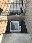 専用庭に水道有ります