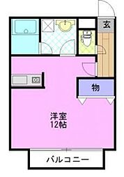 TKスピリット ワンルームの間取図画像