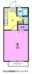 ノーブルクロード1 1Kの間取図画像